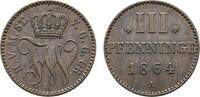 Mecklenburg-Strelitz Cu 3 Pfennig Friedrich Wilhelm 1860-1904 -