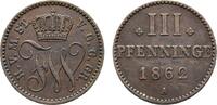 Mecklenburg-Strelitz Cu 3 Pfennig Friedrich Wilhelm 1860-1904 -