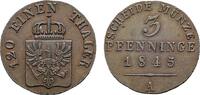 Brandenburg-Preußen Cu 3 Pfennig Friedrich Wilhelm IV. 1840-1861 -