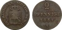 Braunschweig-Calenberg-Hannover Cu 2 Pfennig Wilhelm IV. 1830-1837 -