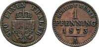Brandenburg-Preußen Cu Pfennig Wilhelm I. 1861-1888 -