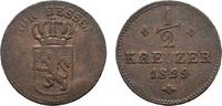 Hessen-Kassel Cu 1/2 Kreuzer Wilhelm II. 1821-1847 -