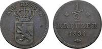 Hessen-Kassel Cu 1/2 Kreuzer Wilhelm II. 1821-1847 -