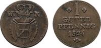 Schaumburg-Hessen Cu Guter Pfennig Wilhelm II. von Hessen-Kassel 1821-1847 -