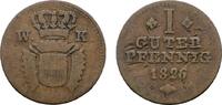 Schaumburg-Hessen Cu Guter Pfennig Wilhelm II. von Hessen-Kassel 1821-1847 -