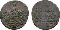 Sachsen-Gotha-Altenburg Cu Heller Friedrich II. 1691-1732 -