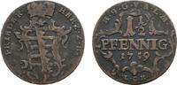 Sachsen-Gotha-Altenburg Cu 1 1/2 Pfennig Friedrich III. 1732-1772 -