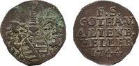 Sachsen-Gotha-Altenburg Cu Heller Friedrich III. 1732-1772 -