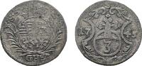 Sachsen-Coburg-Saalfeld 3 Pfennig Christian Ernst und Franz Josias 1729-1745 -