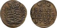 Sachsen-Coburg-Saalfeld Cu Heller Christian Ernst und Franz Josias 1729-1745 -