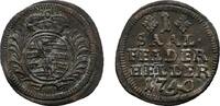 Sachsen-Coburg-Saalfeld Cu Heller Christian Ernst und Franz Josias 1729-1745 -