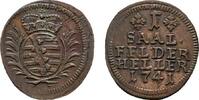 Sachsen-Coburg-Saalfeld Cu Heller Christian Ernst und Franz Josias 1729-1745 -