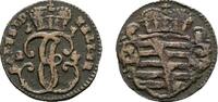 Sachsen-Saalfeld Cu Heller Johann Ernst VIII. 1680-1729 -