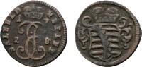 Sachsen-Saalfeld Cu Heller Johann Ernst VIII. 1680-1729 -
