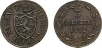 Nassau Zeitgenössische Fälschung des 3 Kreuzer Wilhelm 1816-1839 -