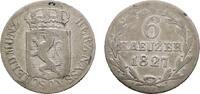 Nassau 6 Kreuzer Wilhelm 1816-1839 -
