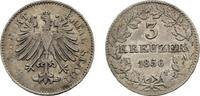 Frankfurt, Stadt 3 Kreuzer 1856 Fast sehr schön 10,00 EUR  + 5,00 EUR frais d'envoi
