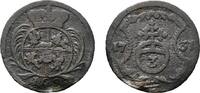 Sachsen-Albertinische Linie 3 Pfennig 1731 IGS Dresden Friedrich August I. 1694-1733 Sehr selten. Randfehler, TTB-