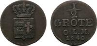 Oldenburg Cu 1/2 Grote Paul Friedrich August 1829-1853 -