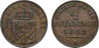 Brandenburg-Preu&szlig;en Cu 4 Pfennig 1852 A Friedrich Wilhelm IV. 1840-1861 ... 20,00 EUR  + 5,00 EUR frais d'envoi
