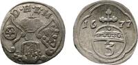 Mainz, Erzbistum 3 Pfennig Damian Hartard von der Leyen 1675-1678 -