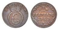 Löwenstein-Wertheim-Rochefort Cu Pfennig Dominik Constantin 1789-1806 -