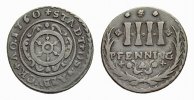 Osnabrück, Stadt Cu 4 Pfennig 1760 Winz. Prägeschwäche, sehr schön 23,00 EUR prix TTC + 5,00 EUR frais d'envoi