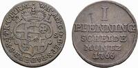 Paderborn, Bistum Cu Pfennig Wilhelm Anton von Asseburg 1763-1782 -