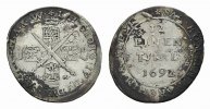 Sachsen-Albertinische Linie 1/12 Taler Johann Georg IV. 1691-1694 -