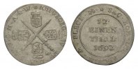 Sachsen-Albertinische Linie 1/12 Taler Johann Georg IV. 1691-1694 -