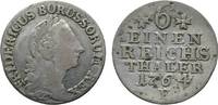 Brandenburg-Preußen 1/6 Taler Friedrich II. 1740-1786 -
