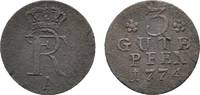Brandenburg-Preußen 3 Gute Pfennig Friedrich II. 1740-1786 -