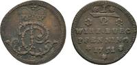 Würzburg, Bistum Cu 1/2 Pfennig Karl Philipp von Greiffenklau-Vollraths 1749-1754 -
