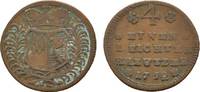 Würzburg, Bistum Cu 1/4 Leichter Kreuzer Karl Philipp von Greiffenklau-Vollraths 1749-1754 -
