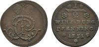 Würzburg, Bistum Cu 1/2 Pfennig Karl Philipp von Greiffenklau-Vollraths 1749-1754 -
