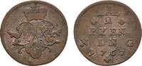 Würzburg, Bistum Cu 1/2 Pfennig Adam Friedrich von Seinsheim 1755-1779 -