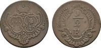 Würzburg, Bistum Cu 1/2 Kreuzer Adam Friedrich von Seinsheim 1755-1779 -