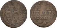 Sachsen-Hildburghausen Cu Heller 1804 Friedrich 1784-1826 Fast sehr schön 18,00 EUR prix TTC + 5,00 EUR frais d'envoi