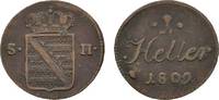 Sachsen-Hildburghausen Cu Heller 1809 Friedrich 1784-1826 Sehr schön 18,00 EUR prix TTC + 5,00 EUR frais d'envoi