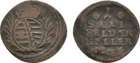 Sachsen-Coburg-Saalfeld Cu Heller Christian Ernst und Franz Josias 1729-1745 -