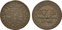 Paderborn, Bistum Cu 6 Pfennig Clemens August von Bayern 1719-1761 -