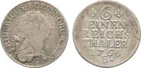 Brandenburg-Preußen 1/6 Taler Friedrich II. 1740-1786 -