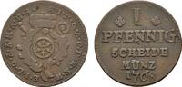 Mainz, Erzbistum Cu Pfennig Emmerich Joseph von Breitbach-Bürresheim 1763-1774 -
