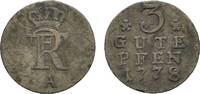 Brandenburg-Preußen 3 Gute Pfennig Friedrich II. 1740-1786 -