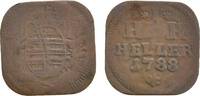 Sachsen-Hildburghausen Cu Heller Klippe Friedrich 1784-1826 -