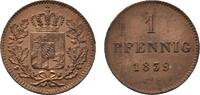 Bayern Cu Pfennig 1839 Ludwig I. 1825-1848 Winz. Schrötlingsfehler, FDC-