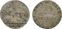 Braunschweig-Calenberg-Hannover 1/24 Taler 1814 C Georg III. 1760-1820 Winz. Prägeschwäche, kl. Schrötlingsfehler, TTB