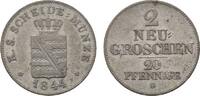 Sachsen-Albertinische Linie 2 Neugroschen Friedrich August II. 1836-1854 -