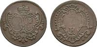 Würzburg, Bistum Cu 1/2 Kreuzer Adam Friedrich von Seinsheim 1755-1779 -