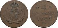 Sachsen-Albertinische Linie Cu 4 Pfennig Friedrich August I. 1806-1827 -